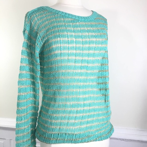 Banana Republic Metallic Stripe Sweater - Picture 2 of 9